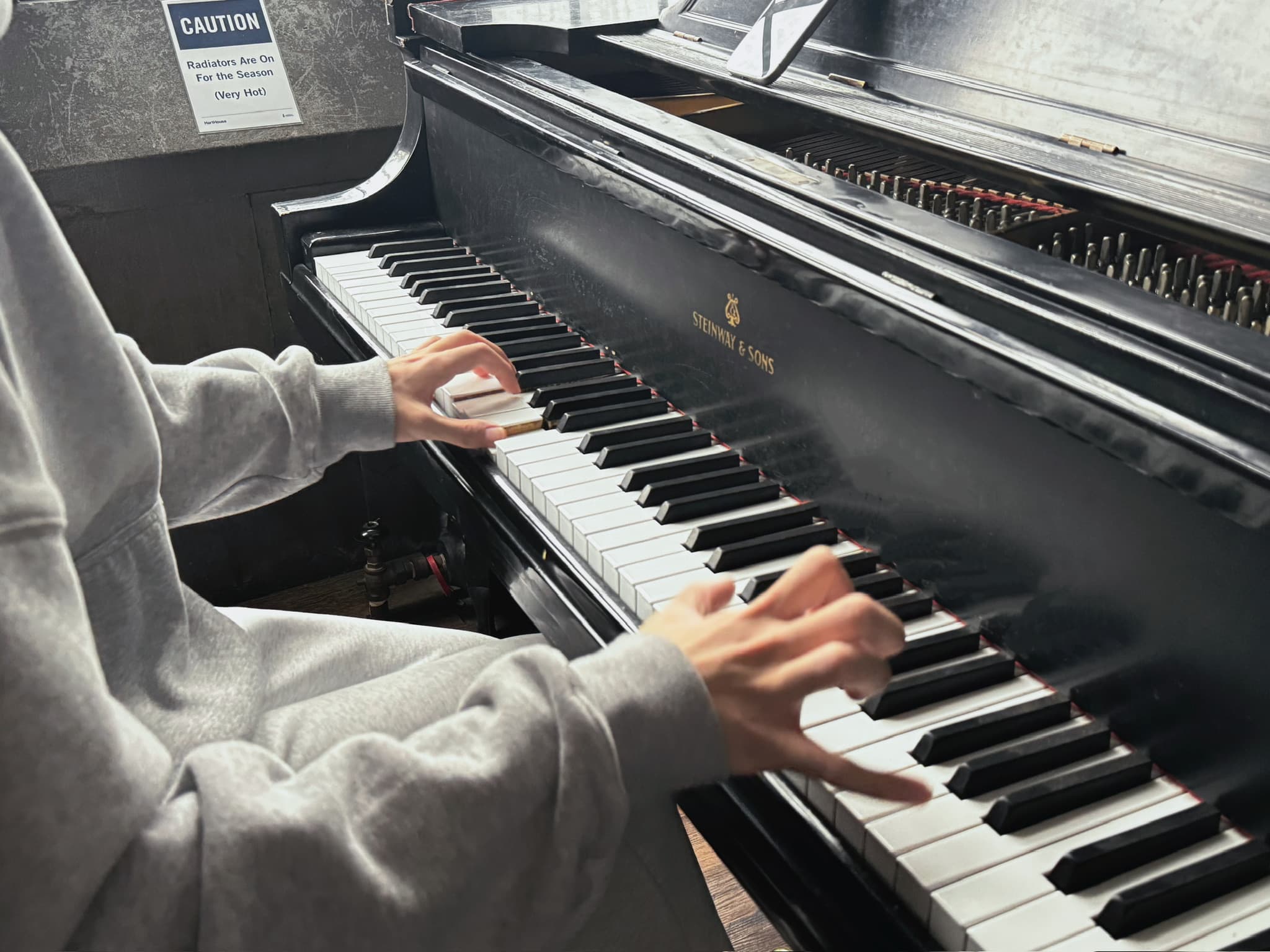 Playing piano